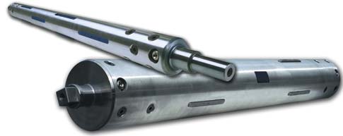 Lightweight carbon fiber expanding shafts (3" and 6" models shown)